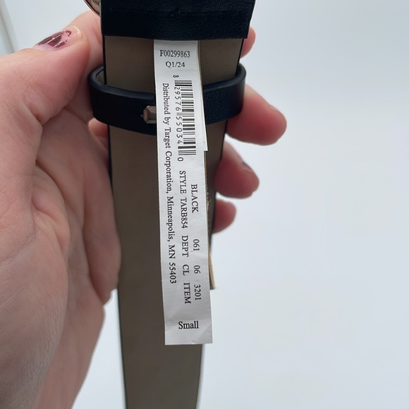 Target Black Belt with Silver Heart Buckle - Picture 4 of 7